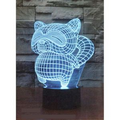 3D Raccoon LED Light